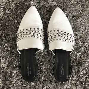 SomethingNavy RARE white mules